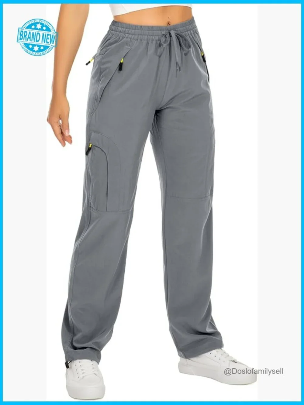 Hiking Cargo Pants Quick Dry UPF 50 Lightweight Travel Golf with Zipper Pockets